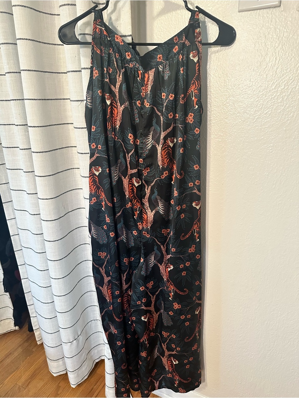 Silky Tiger and Floral Jumpsuit